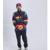 AIRBLASTER Sherpa Half Zip | Rainbow Stripe