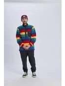 AIRBLASTER Sherpa Half Zip | Rainbow Stripe