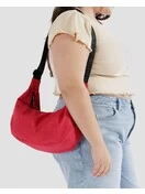 Medium Nylon Crescent Bag | Candy Apple (SU24