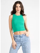 Bamboo Ribbed Tank | Peppermint | One Size