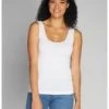 Bamboo Short Tank | White | One Size