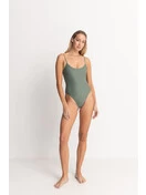 Classic Minimal One Piece | Olive 3 Classic Minimal One Piece | Olive - Image 3
