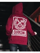 Women's Gray Box Crest Zip Hoodie | Maroon