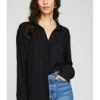 Paige Button Down Shirt | Black