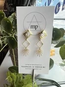 Fresh Pearl Ray Earrings | Gold