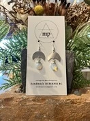 Opalite Moon Earrings | Silver