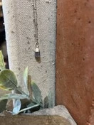 Small Raw Sapphire Necklace | Silver