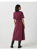 Minimum Lyina Midi Dress 9760 | Burgundy 4 Minimum Lyina Midi Dress 9760 | Burgundy - Image 4