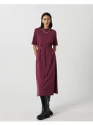 Minimum Lyina Midi Dress 9760 | Burgundy 5 Minimum Lyina Midi Dress 9760 | Burgundy - Image 5