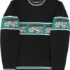 Antler Knit Sweater | Black/Teal