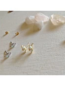 Binaural Opal And Rhinestone Studs | Silver 3 Binaural Opal And Rhinestone Studs | Silver - Image 3