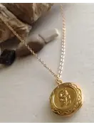 Fleur Floral Locket Necklace | Gold