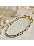 Montmartre Paperclip Chain Bracelet | Two Tone