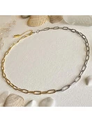 Montmartre Paperclip Chain Necklace | Two Tone