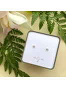 Tiny Dancer Fire Opal Stud Earrings | Silver