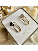 VAALER Paperclip Style Hoops | Gold Vermeil