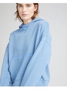 Recycled Fleece Hoodie | Overdyed Blue