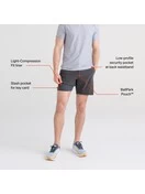 Saxx Sport 2 Life 2N1 Short 7" | Sunset Red Heather 5 Saxx Sport 2 Life 2N1 Short 7" | Sunset Red Heather - Image 5