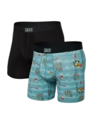 Saxx Ultra Super Soft Boxer Brief Fly 2Pk | Gone Fishing/Black