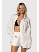 Boatday Button Up | White