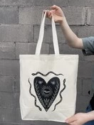Heart Tote Bag | Natural
