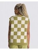Vans Courtyard Checker Sweater Vest | Green Olive 4 Vans Courtyard Checker Sweater Vest | Green Olive - Image 4