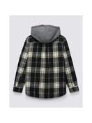 Vans Lopes Hooded Buttondown Flannel | Black/Antique White