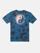 Volcom Big Boys Counterbalance Dye Short Sleeve Tee | Dark Blue