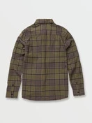 Volcom Caden Plaid Long Sleeve Flannel Shirt | Military