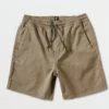 Volcom Frickin 15" Elastic Waist Shorts | Khaki