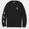 Volcom Iconic Stone Long Sleeve Tee | Black