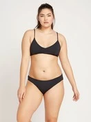 Volcom Simply Seamless V Neck Bikini Top | Black