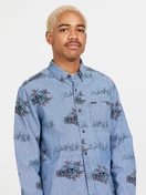 Volcom Skate Vitals Rise N' Stone Long Sleeve Shirt | Chambray
